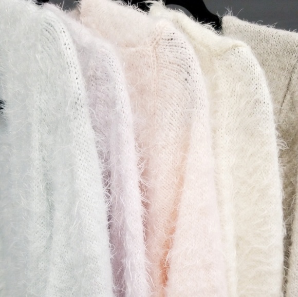 Fuzzy Knit Cardigan Beige - Picture 4 of 4